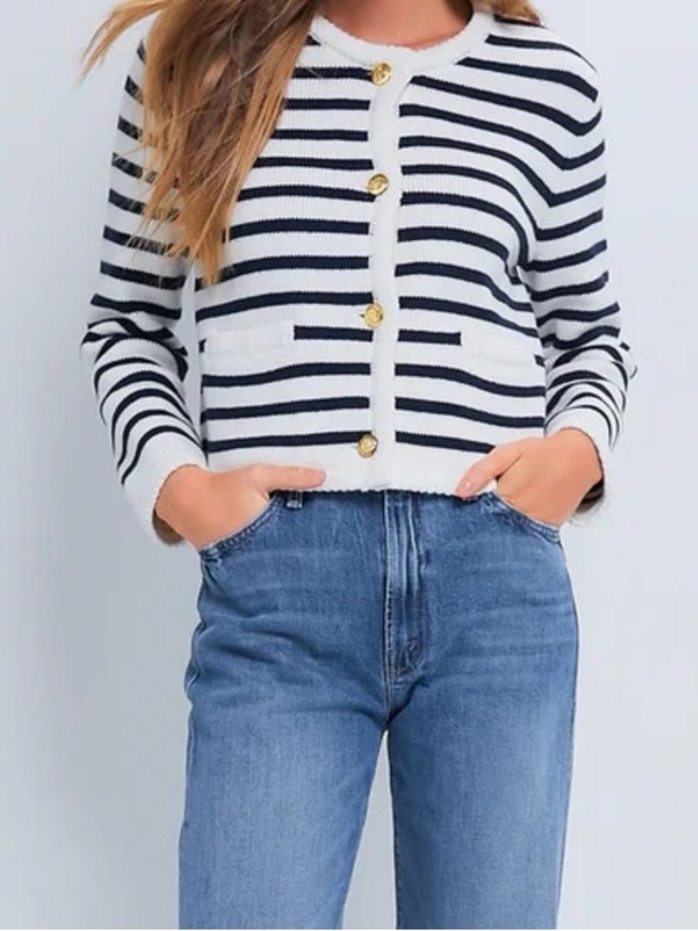 Tuckernuck Hyacinth House Striped Knit Cardigan Size Small